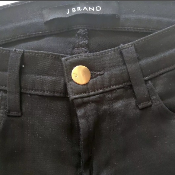J Brand Wax Coated Black Jeans Fearless Ryan Sz 25 - Picture 3 of 6